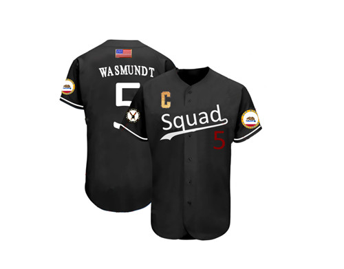 Men's Squd Customized Black Stitched Jersey